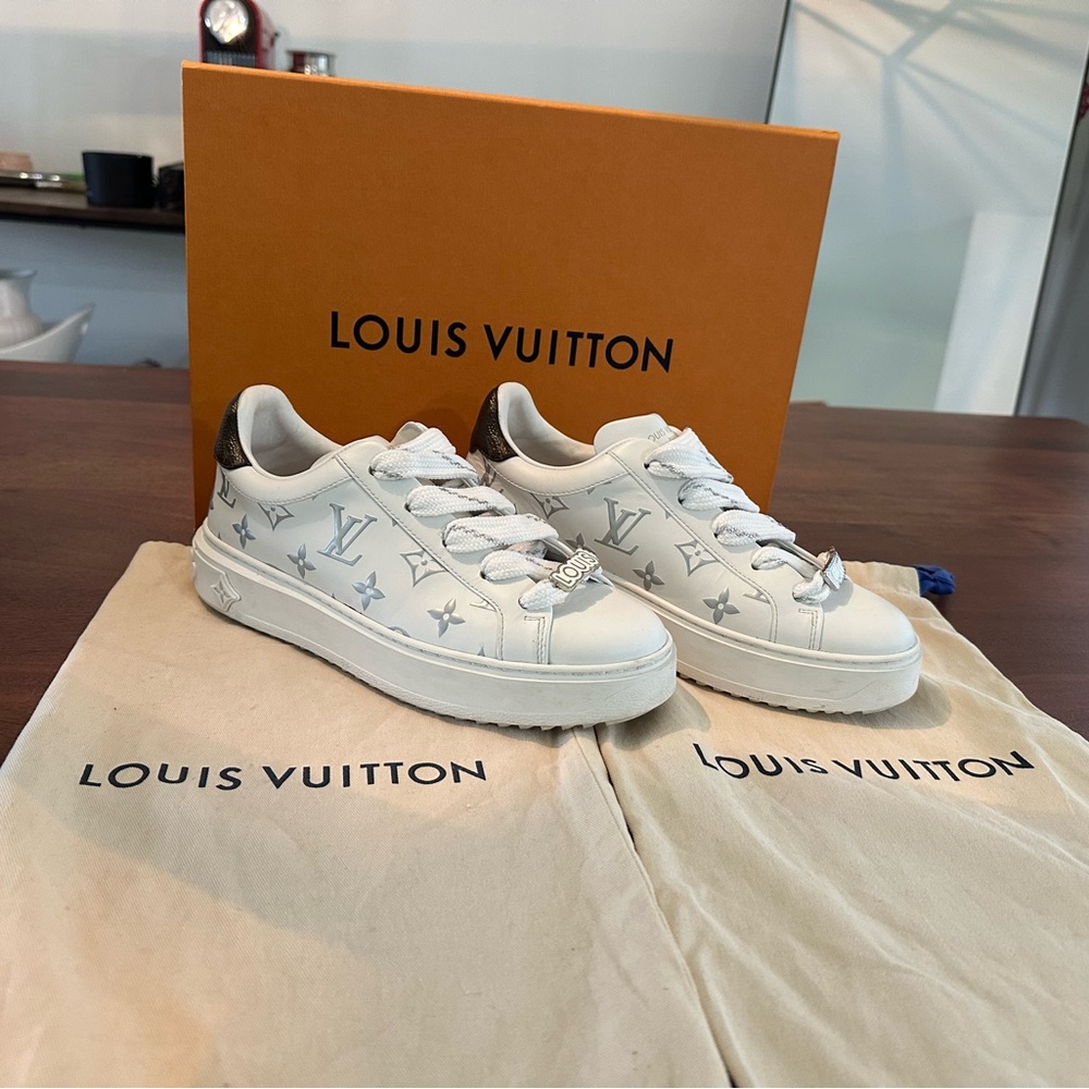 Louis Vuitton White Time Out Sneakers